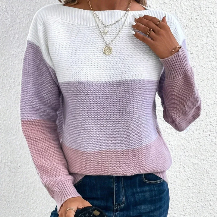 Women’s Cozy Winter Colour-Block Pullover