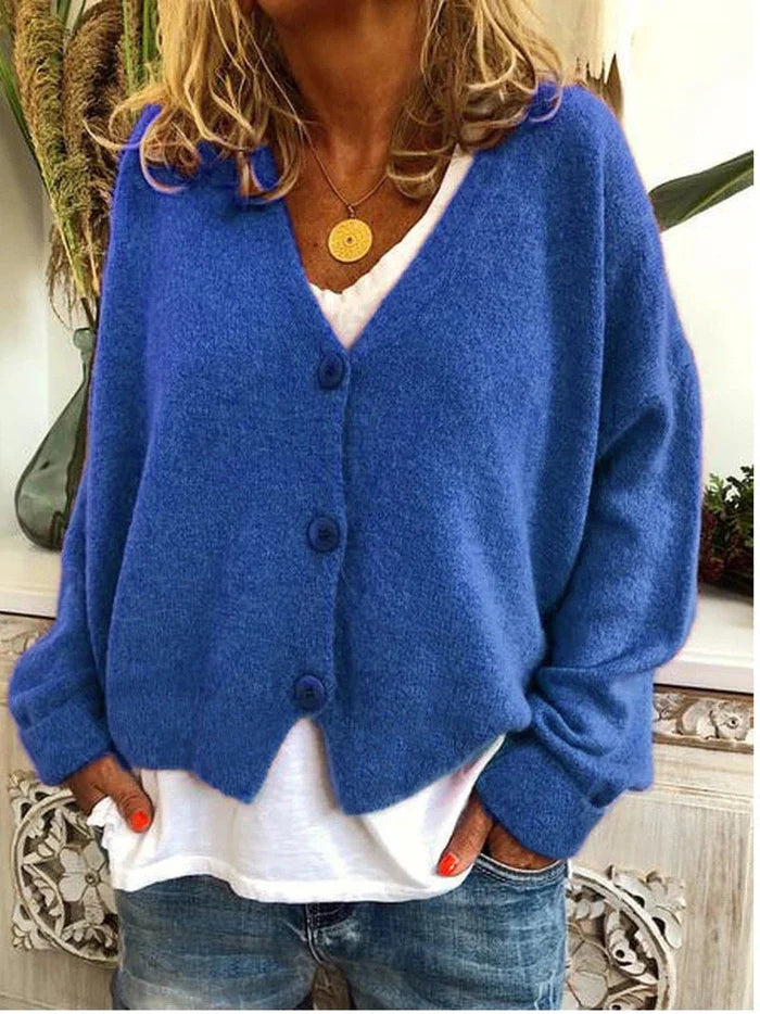 Diana | Women’s Cozy V-Neck Button Cardigan