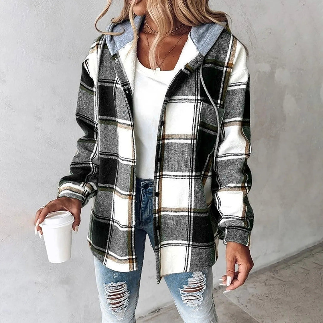 Robin – Warm Winter Checked Fleece-Lined Jacket