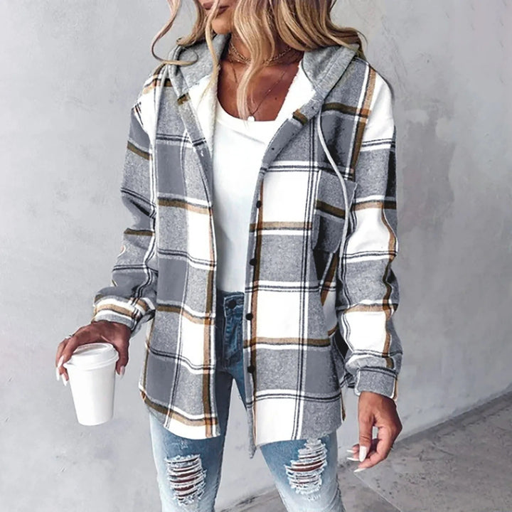 Robin – Warm Winter Checked Fleece-Lined Jacket