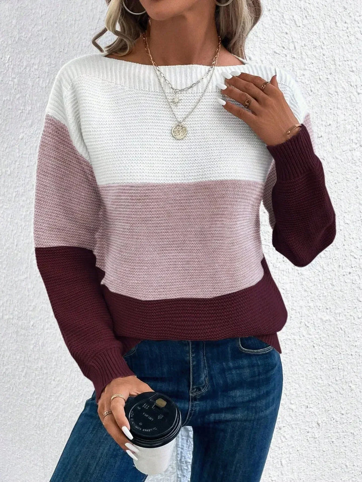 Women’s Cozy Winter Colour-Block Pullover