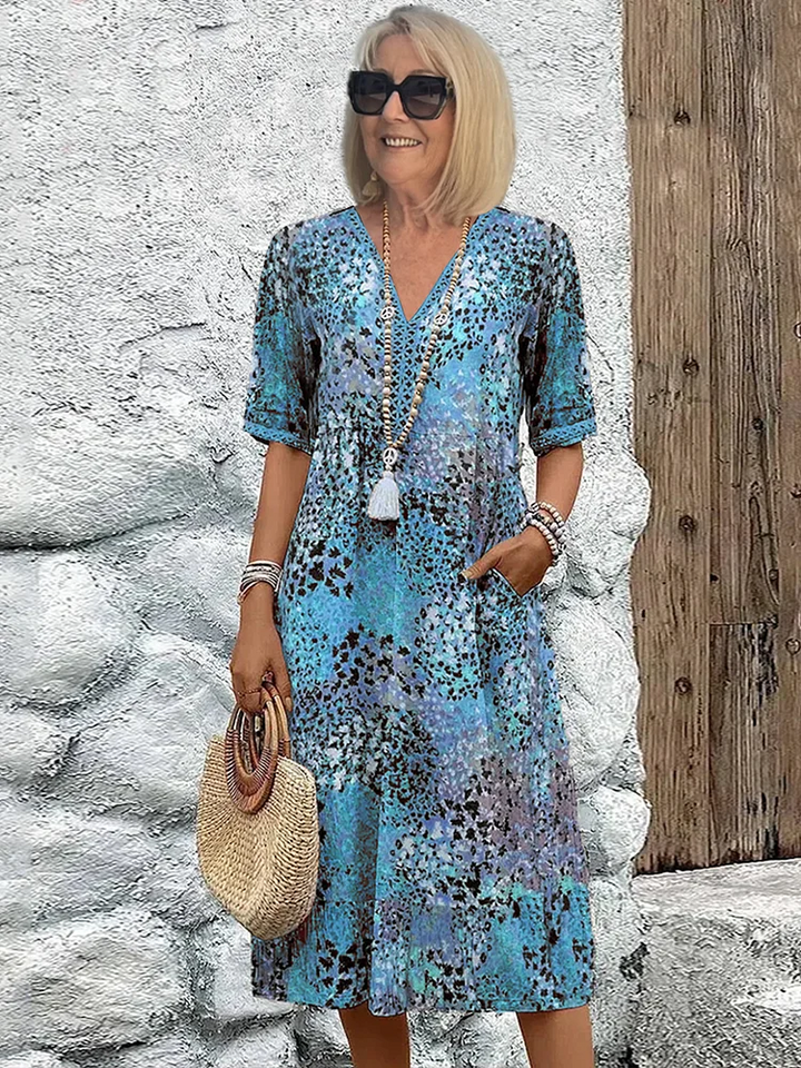 Mia | Women's Floral Midi Dress Elegant Fit