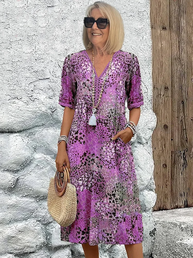 Mia | Women's Floral Midi Dress Elegant Fit