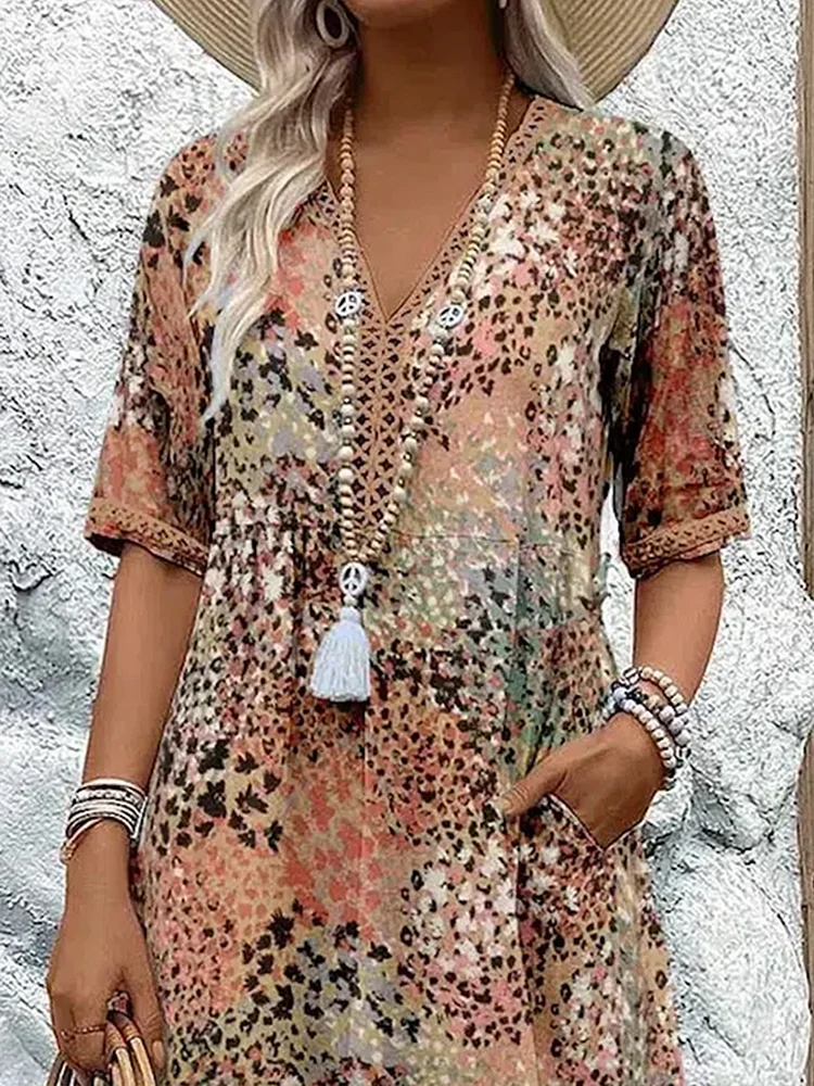 Mia | Women's Floral Midi Dress Elegant Fit