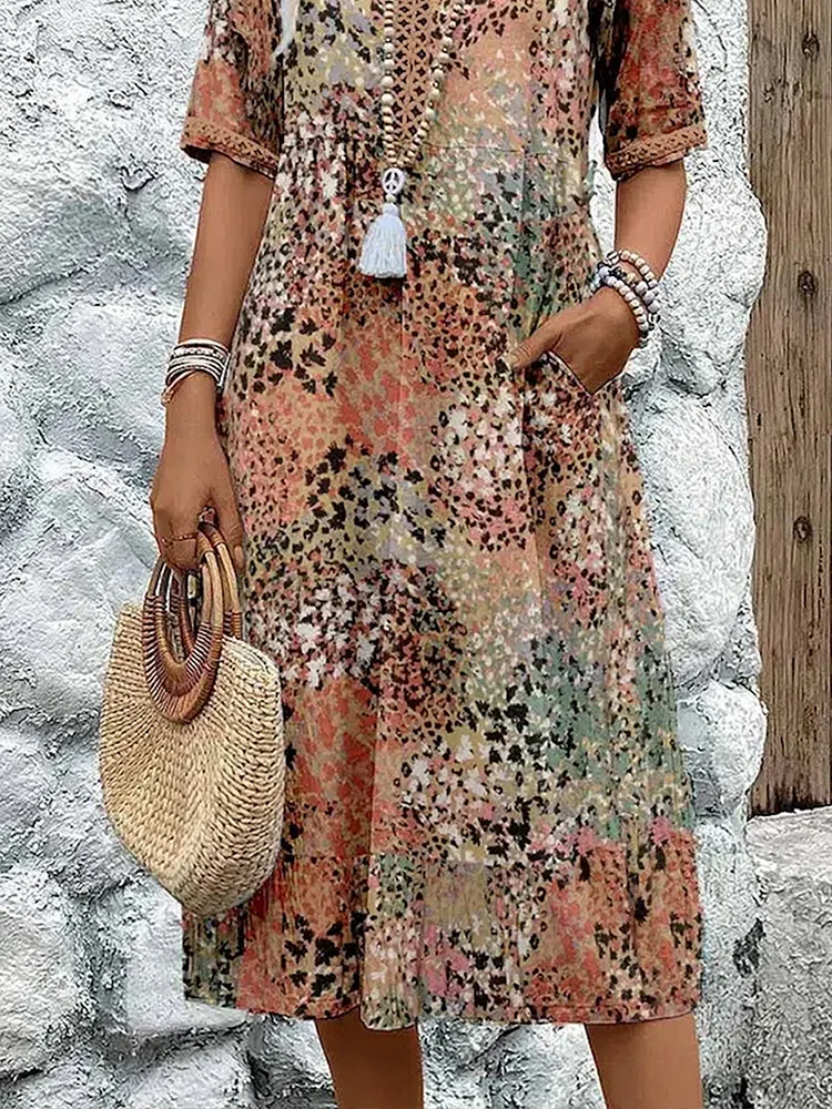 Mia | Women's Floral Midi Dress Elegant Fit