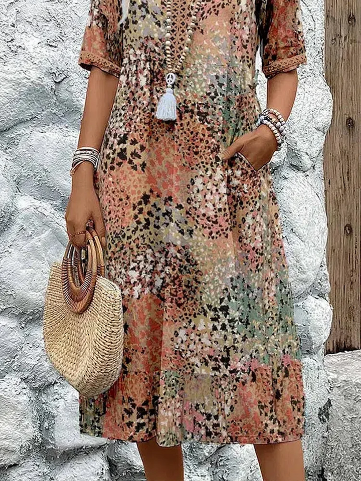 Mia | Women's Floral Midi Dress Elegant Fit