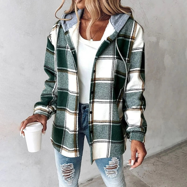 Robin – Warm Winter Checked Fleece-Lined Jacket