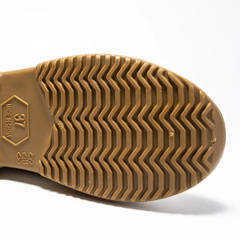 Women’s Waterproof Ankle Boots with Slip-Resistant Outsole and Pull Tab