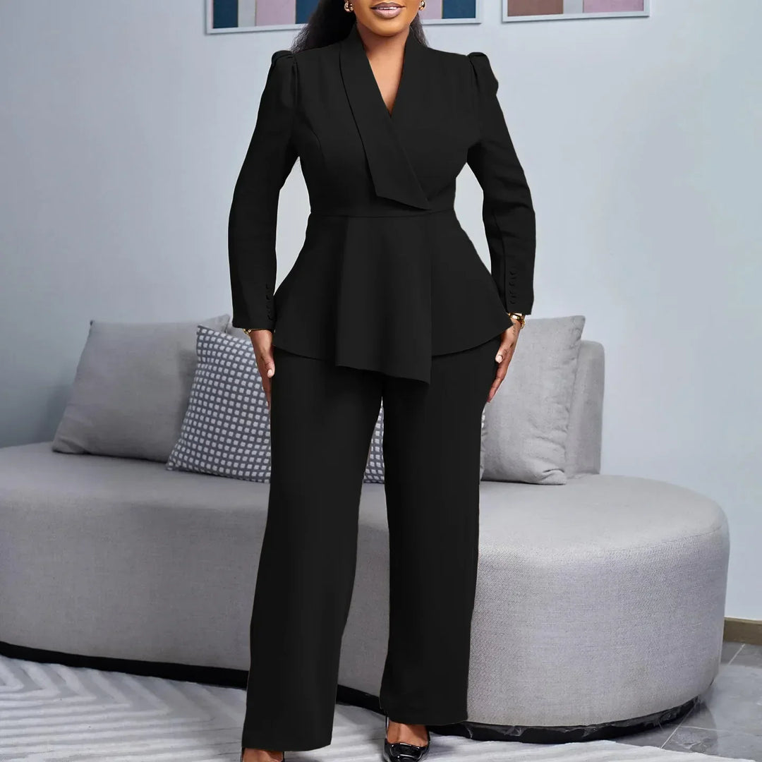 Poppy | Women's Formal Long Blazer Suit Set