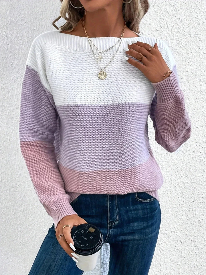 Women’s Cozy Winter Colour-Block Pullover