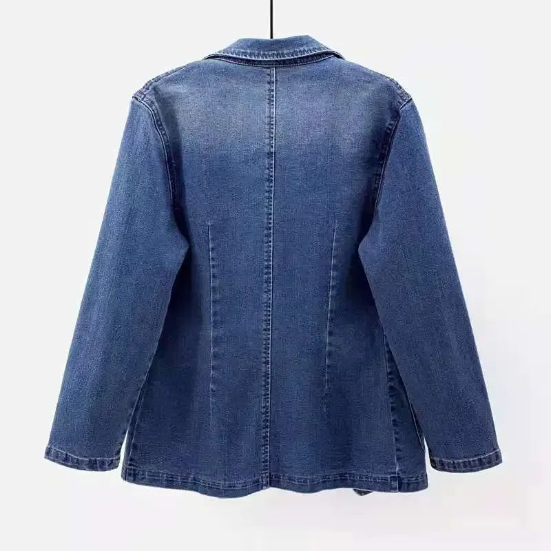 Women’s Tailored Denim Blazer Jacket for Everyday