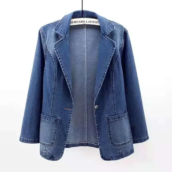 Women’s Tailored Denim Blazer Jacket for Everyday