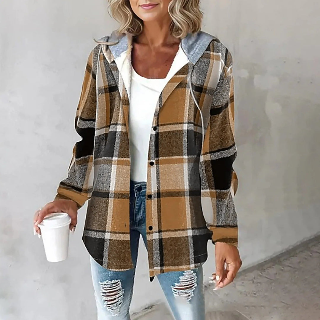 Robin – Warm Winter Checked Fleece-Lined Jacket