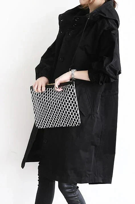 Women’s Oversized Hooded Rain Coat with Pockets