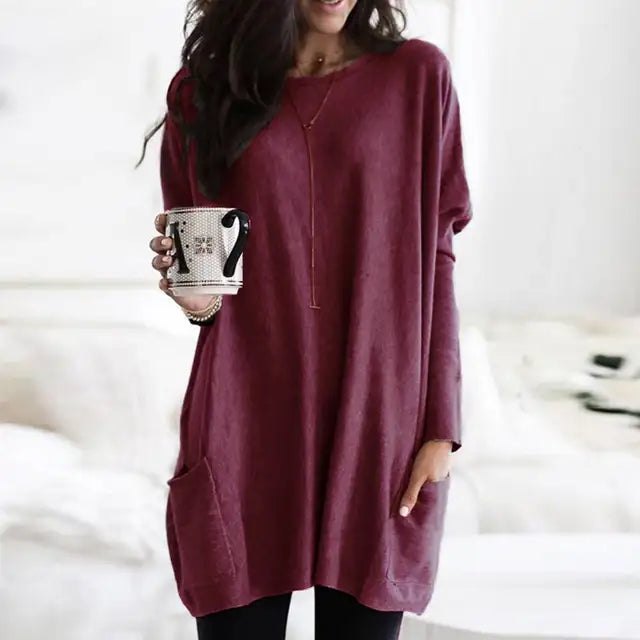 Women’s Oversized Longline Tunic Sweater