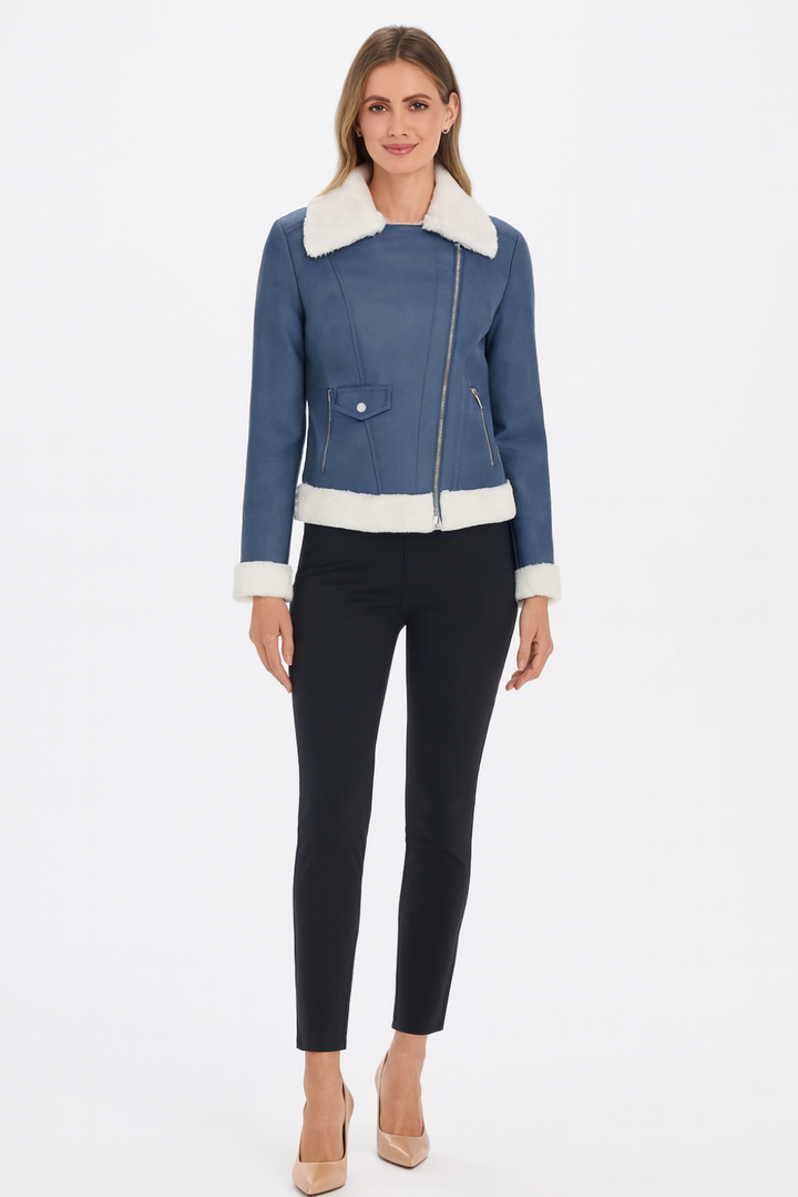 Women’s Asymmetrical Faux Leather Jacket