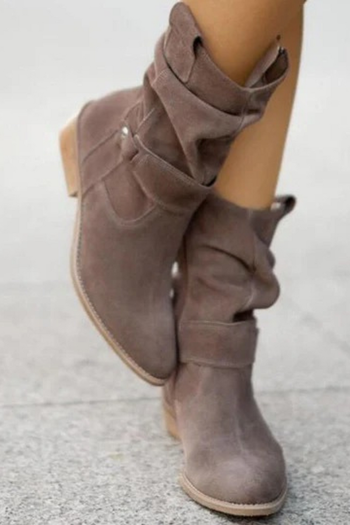 Women's Casual Low Heel Ankle Boots