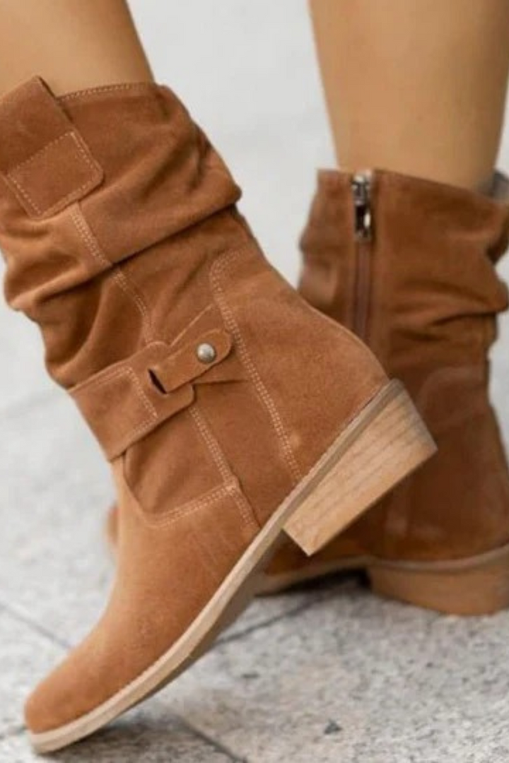 Women's Casual Low Heel Ankle Boots