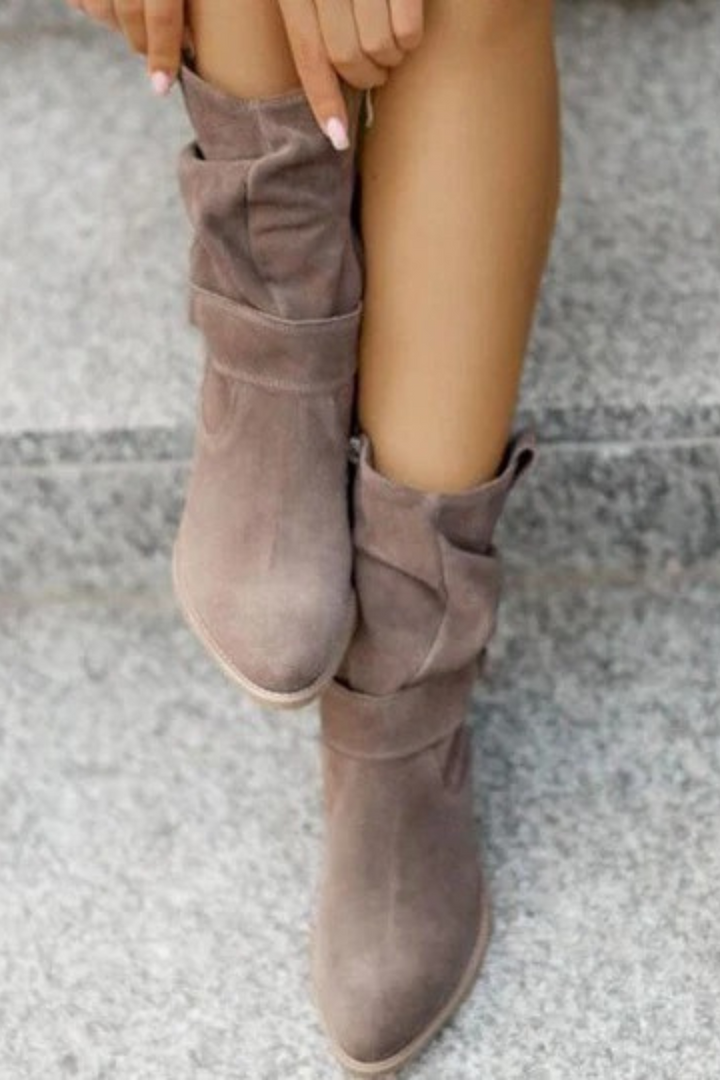 Women's Casual Low Heel Ankle Boots