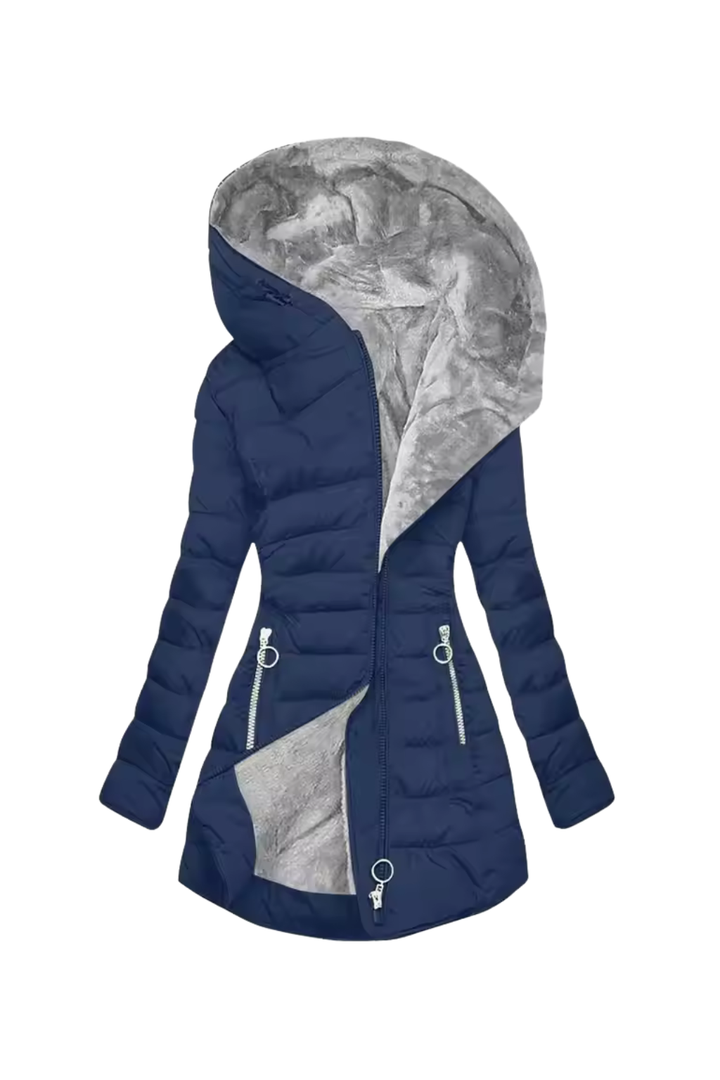 Women’s Cozy Fleece Lined Longline Winter Jacket