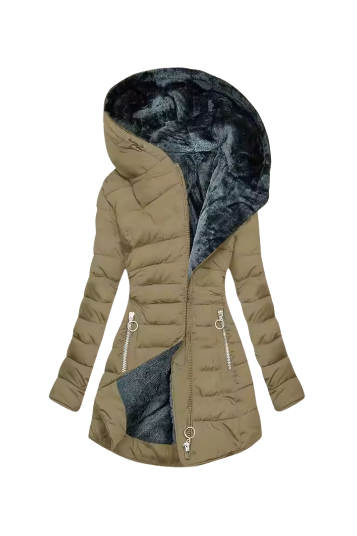 Women’s Cozy Fleece Lined Longline Winter Jacket