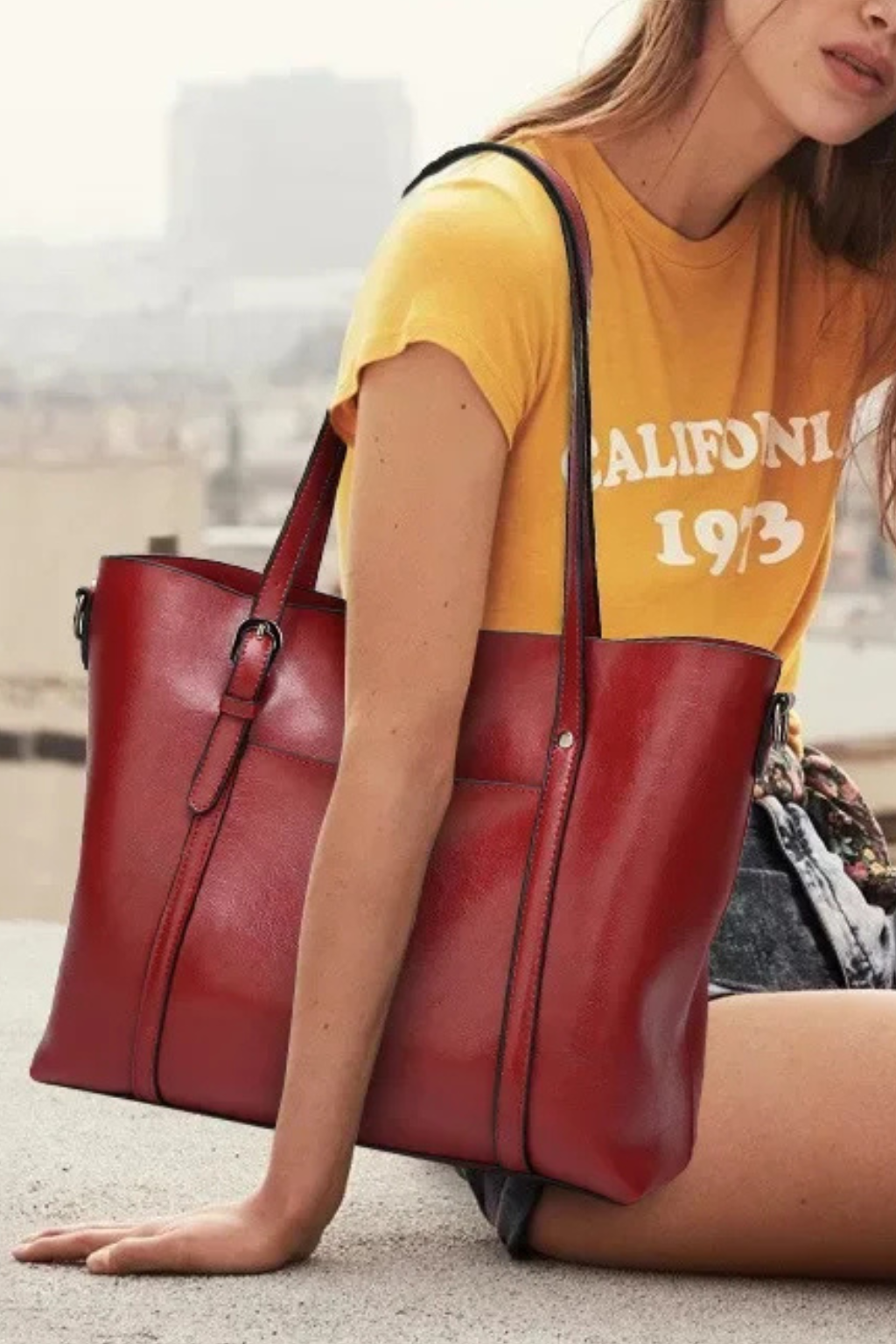 Women's Eco Vegan Leather Shoulder Handbag
