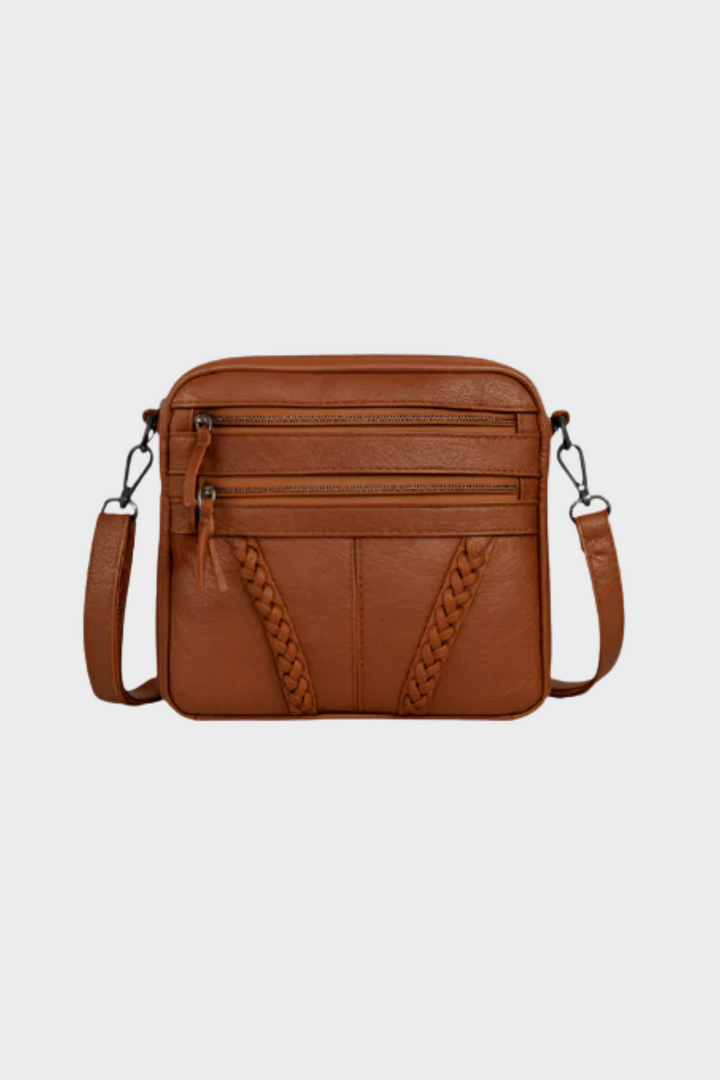 Women's Elegant Compact Leather Crossbody Bag