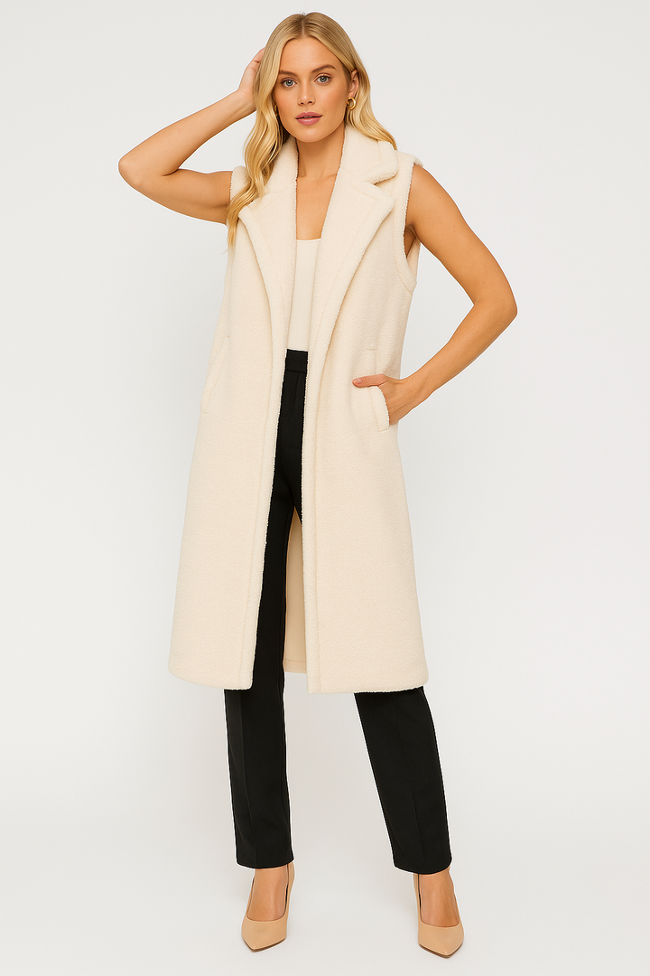 Women’s Shearling Sleeveless Jacket