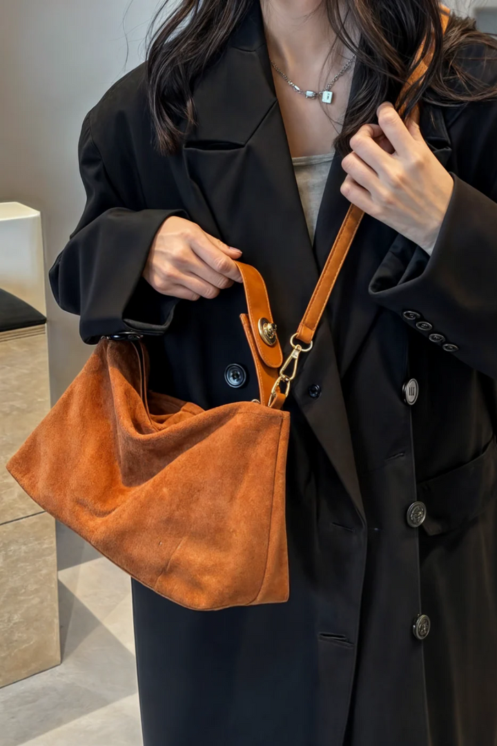 Women’s Faux Suede Shoulder Bag MM