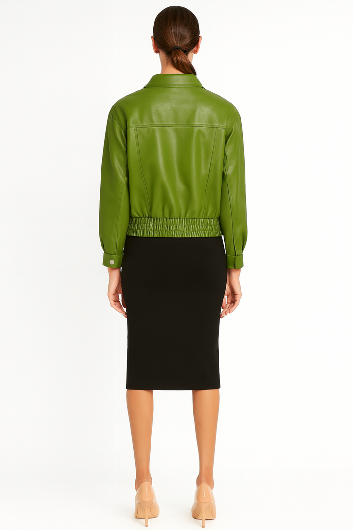 Women’s Jacket with Zip Front and Flap Pockets
