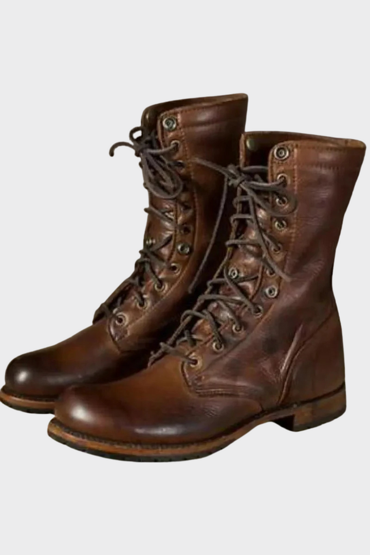 Women's Leather Lace-Up Ankle Boots