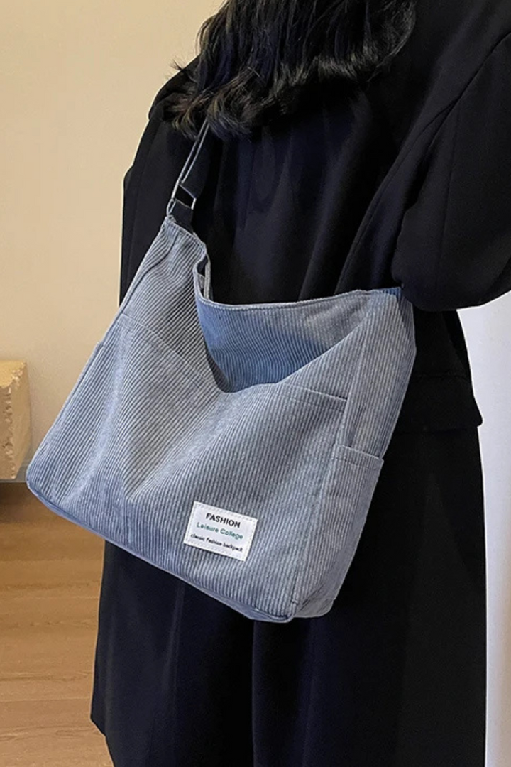 Women's Lightweight Corduroy Shoulder Bag