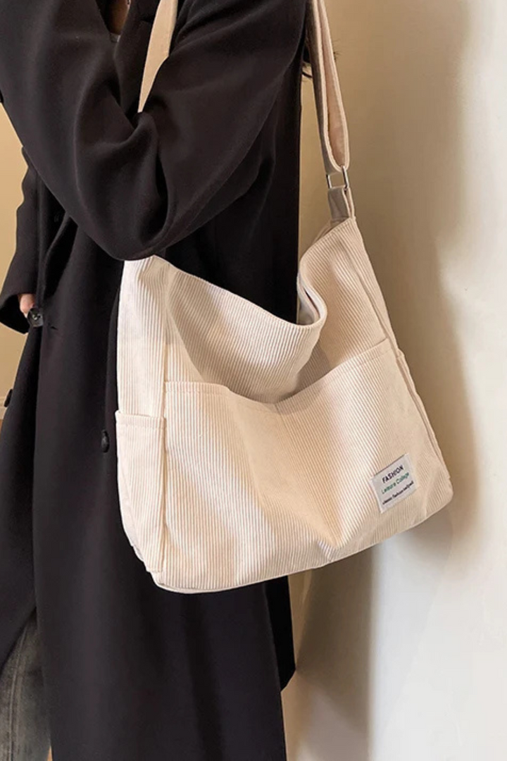 Women's Lightweight Corduroy Shoulder Bag