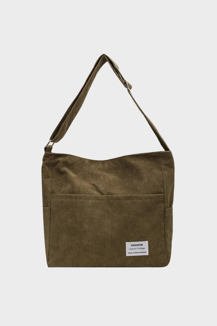 Women's Lightweight Corduroy Shoulder Bag