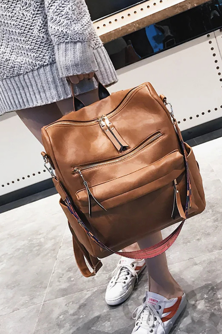 Women's Modern Vegan Leather Backpack
