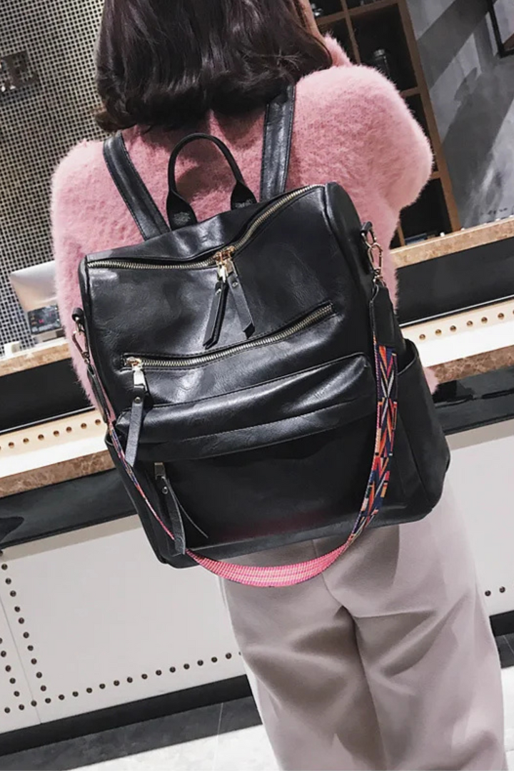 Women's Modern Vegan Leather Backpack