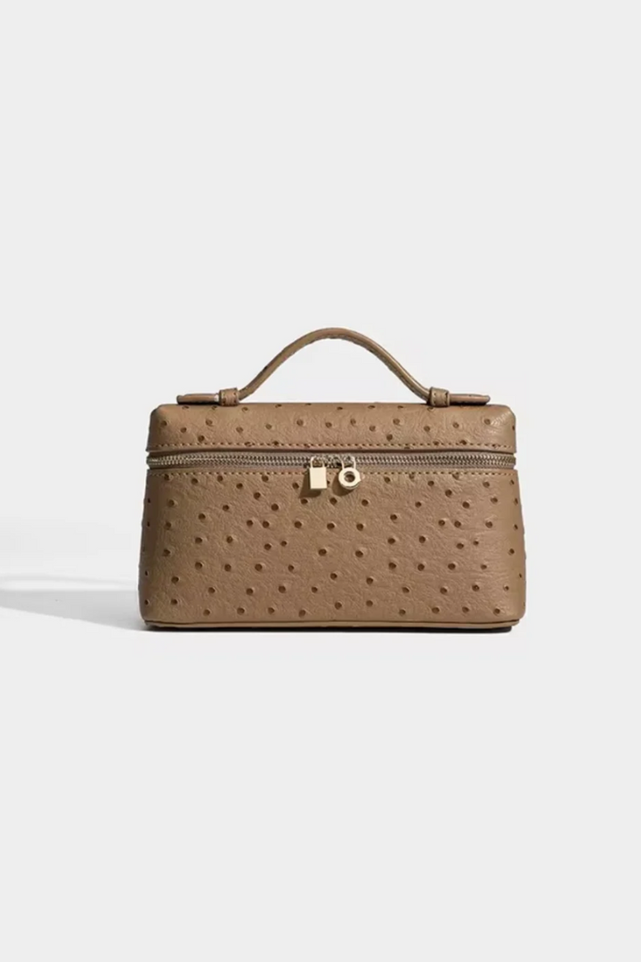 Women’s Ostrich-Textured Sling Clutch Bag