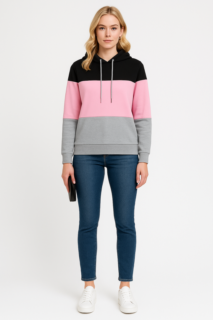 Women’s Relaxed Fit Color Block Sweatshirt