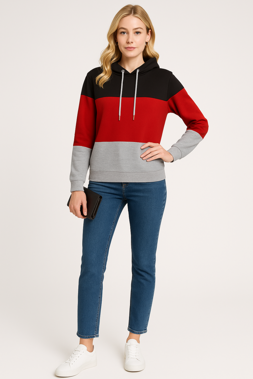 Women’s Relaxed Fit Color Block Sweatshirt
