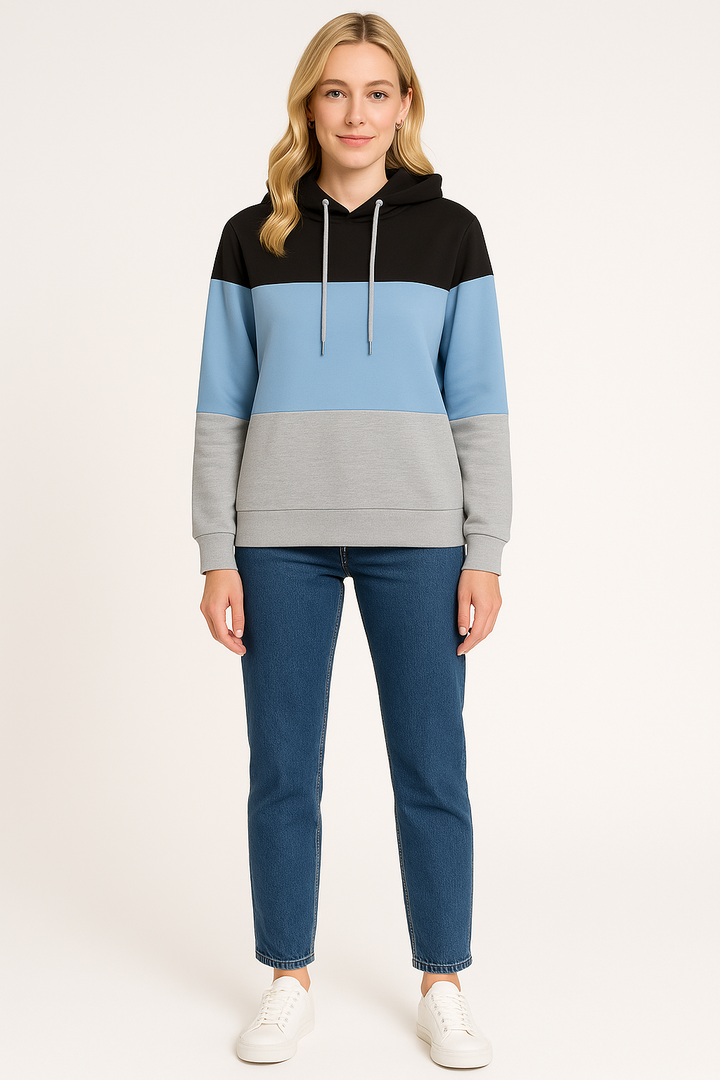 Women’s Relaxed Fit Color Block Sweatshirt