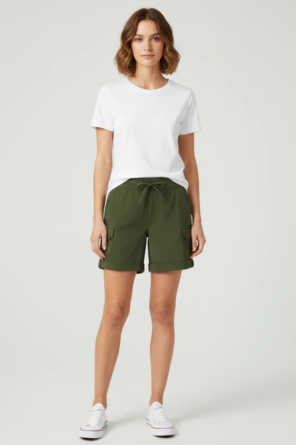 Women’s Relaxed Utility Shorts with Cargo Pockets