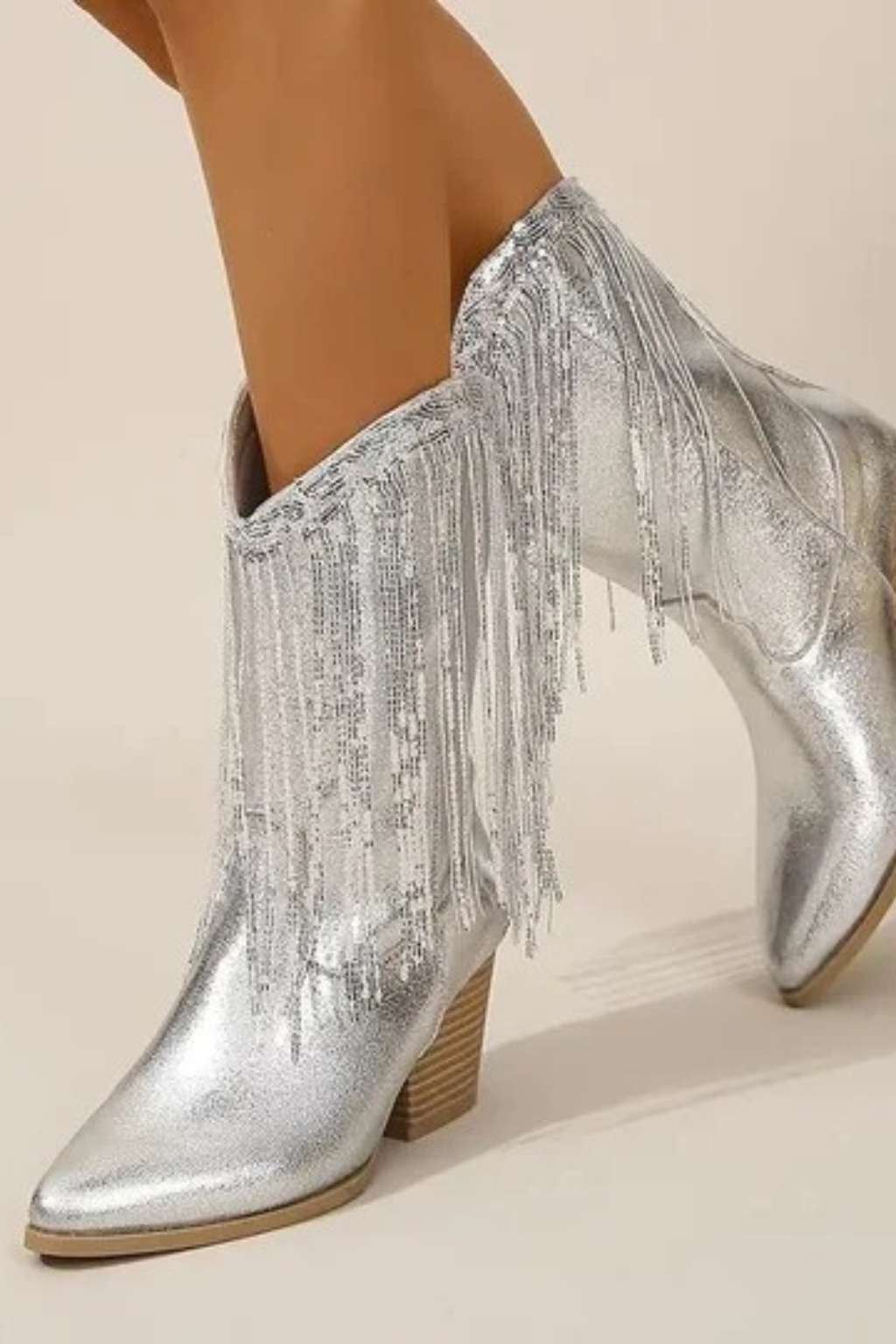Women's Sequin Mid-Calf Boots