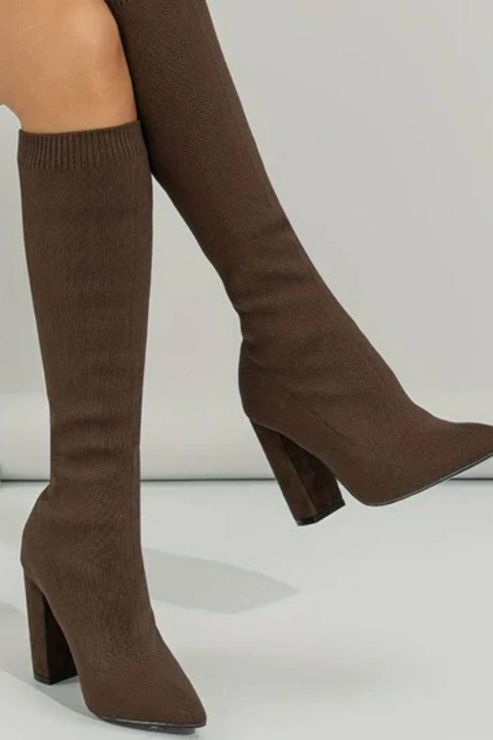 Women's Stretch Knit Knee-High Boots