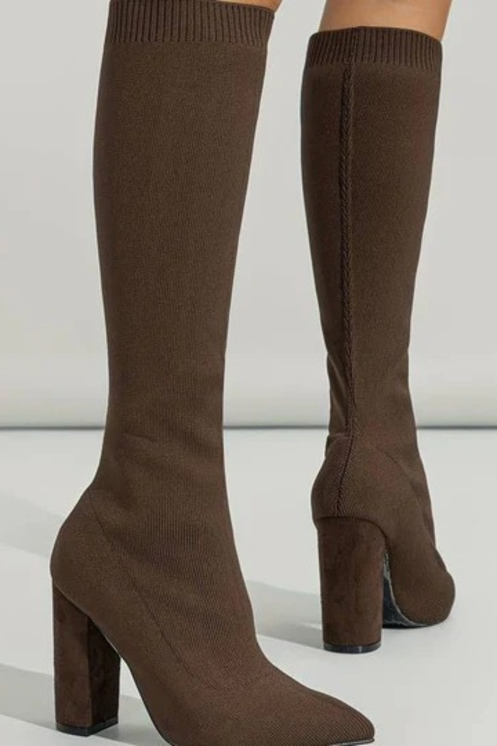 Women's Stretch Knit Knee-High Boots