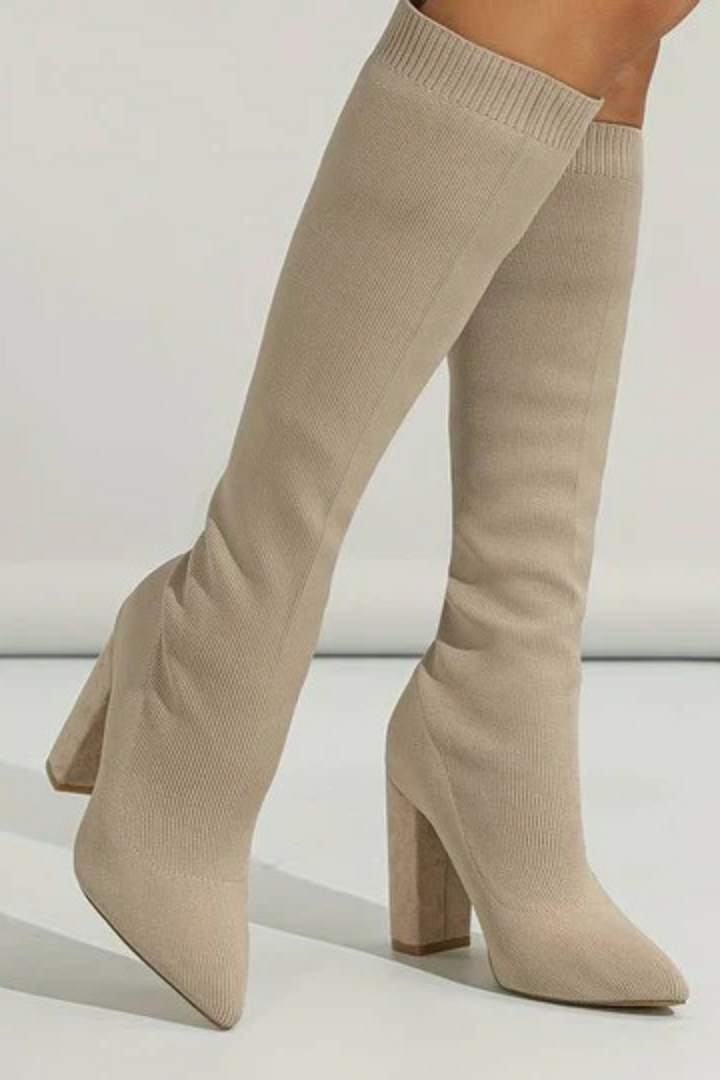 Women's Stretch Knit Knee-High Boots