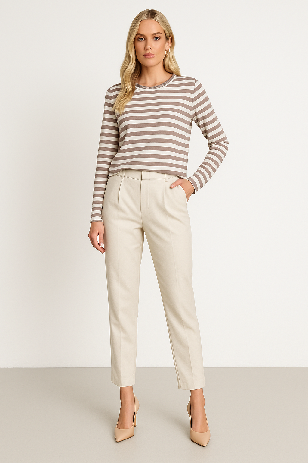 Women’s Striped Long Sleeve T-Shirt
