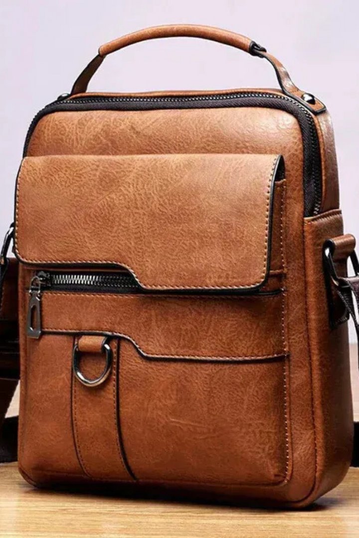 Women's Structured Leather Crossbody Bag