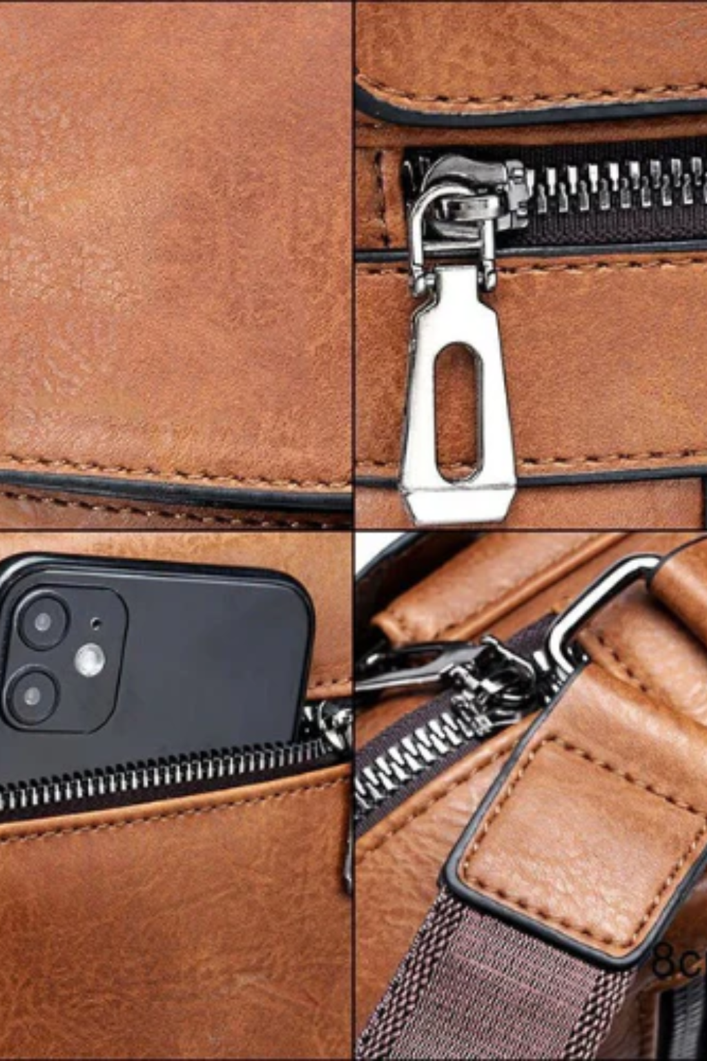 Women's Structured Leather Crossbody Bag