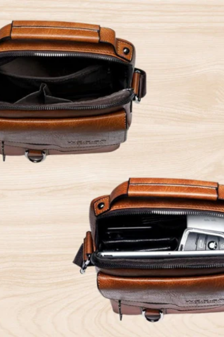Women's Structured Leather Crossbody Bag
