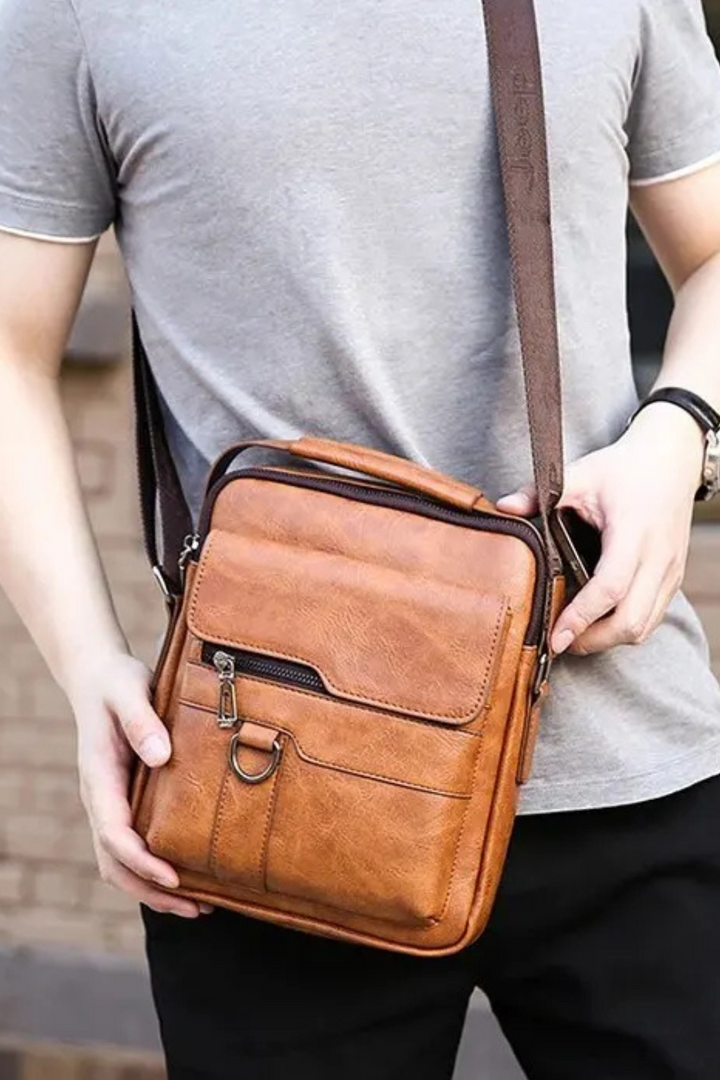 Women's Structured Leather Crossbody Bag